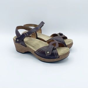 Dansko Sara Waxy Ankle Strap Sandal Adjustable